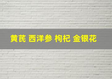 黄芪 西洋参 枸杞 金银花